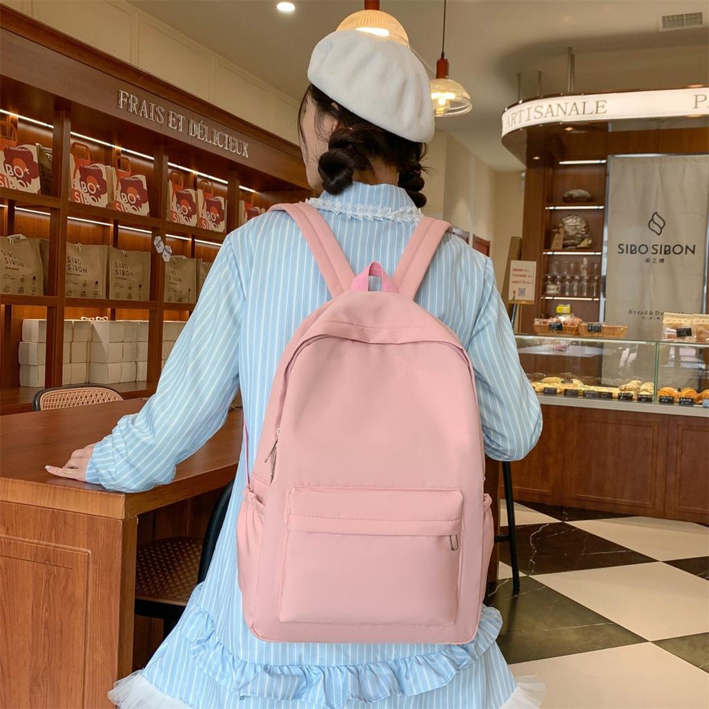 Casual Large Capacity Backpack Fashionable Girls Color College Student Backpack Travel Backpack