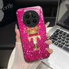 For Realme 12 4G Case Fashion Letters Hard Tempered Glass Back Covers For Oppo Realme12 Realme 12 RMX3871 Shockproof Phone Shell