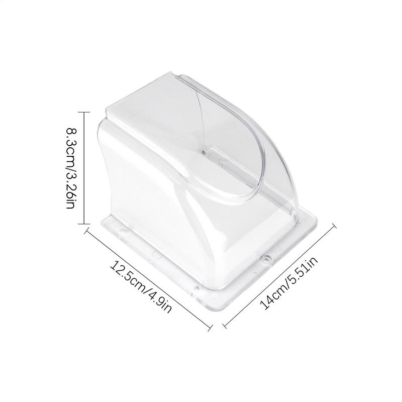 ABS Doorbell Rain Cover,Transparent Doorbell Waterproof Cover Weatherproof Protector Doorbell Attachment Durable