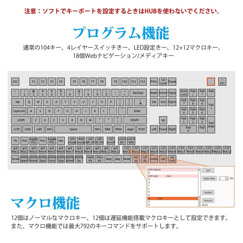 Koolertron Macro Gaming Mechanical RGB Fully Red Mini Numeric Shortcut Small Ideal for Video and Drawing One-Handed Keyboard, Keyboard, Keyboard,