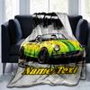 1PC Custom Name Car Track outdooor Flannel blankets Throw Blanket All-Season Throw Gift Bedspread for Couch, Bed, Camping Holiday Birthday gift