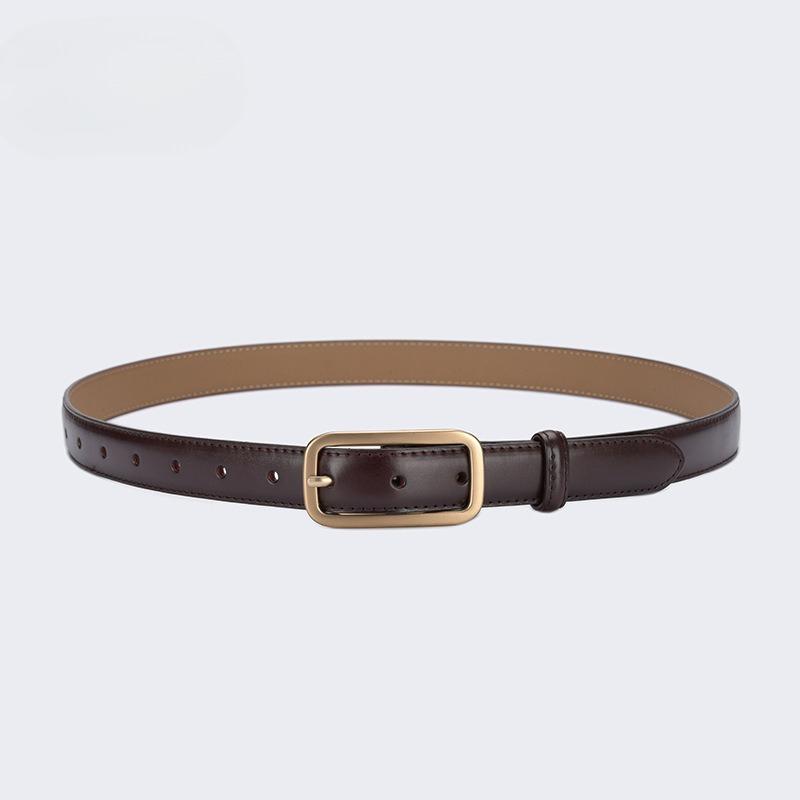 

Ретро кожаный ремень для девочек Декоративный внешний ремень Ремень для женщин Универсальный ремень из коровьей кожи для женщин 105cm