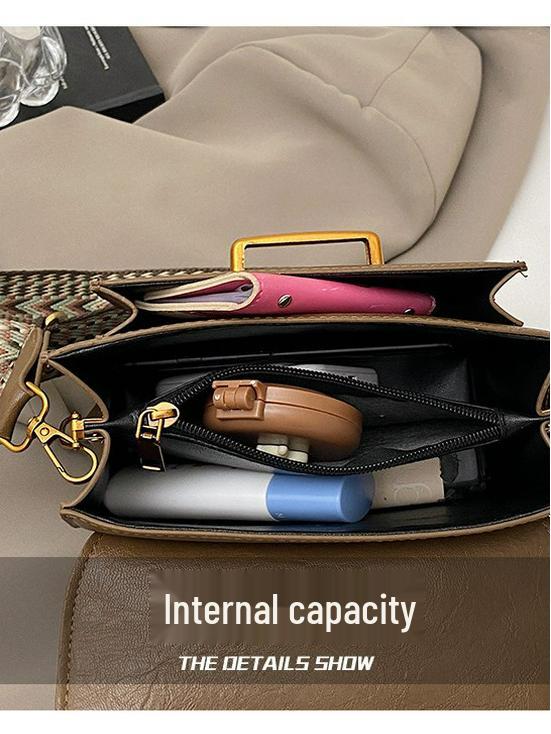 Trendy Women's Crossbody Bag with Versatile Double/Single-Shoulder Strap