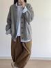 Korean Style Retro Knit Sweater Women's Loose Cardigan Coat