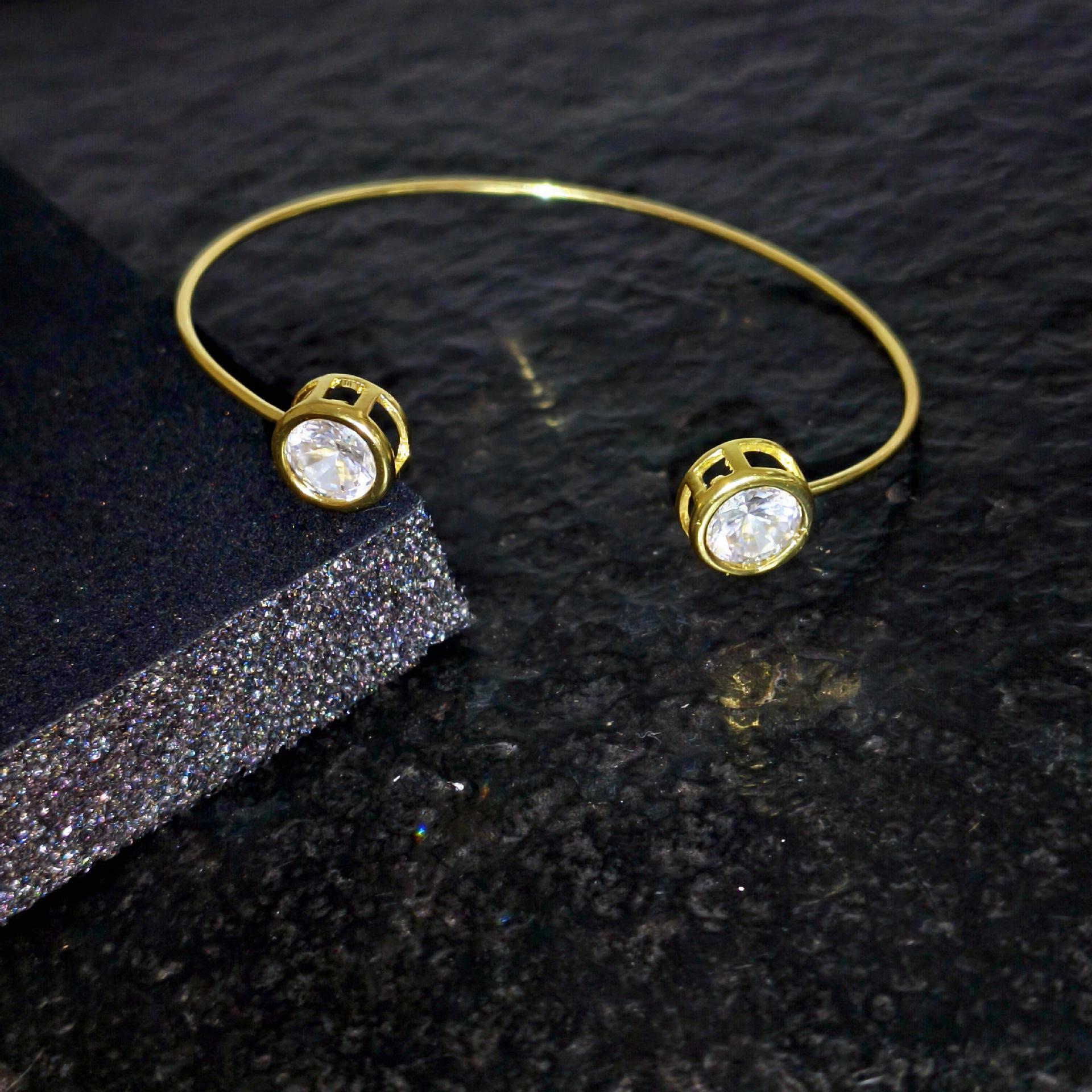 Простой ретро универсальный супер-блестящий циркониевый браслет женский легкая роскошь высококачественный темперамент дизайнерский стиль повседневный браслет украшение