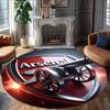 1pc A-Arsenal Carpet, Round Rug, Comfortable, Suitable for Entryways, Living Rooms, Office, And Bedrooms, Christmas Decoration