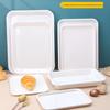 Huíhuáng Large White Rectangular Melamine Serving Tray