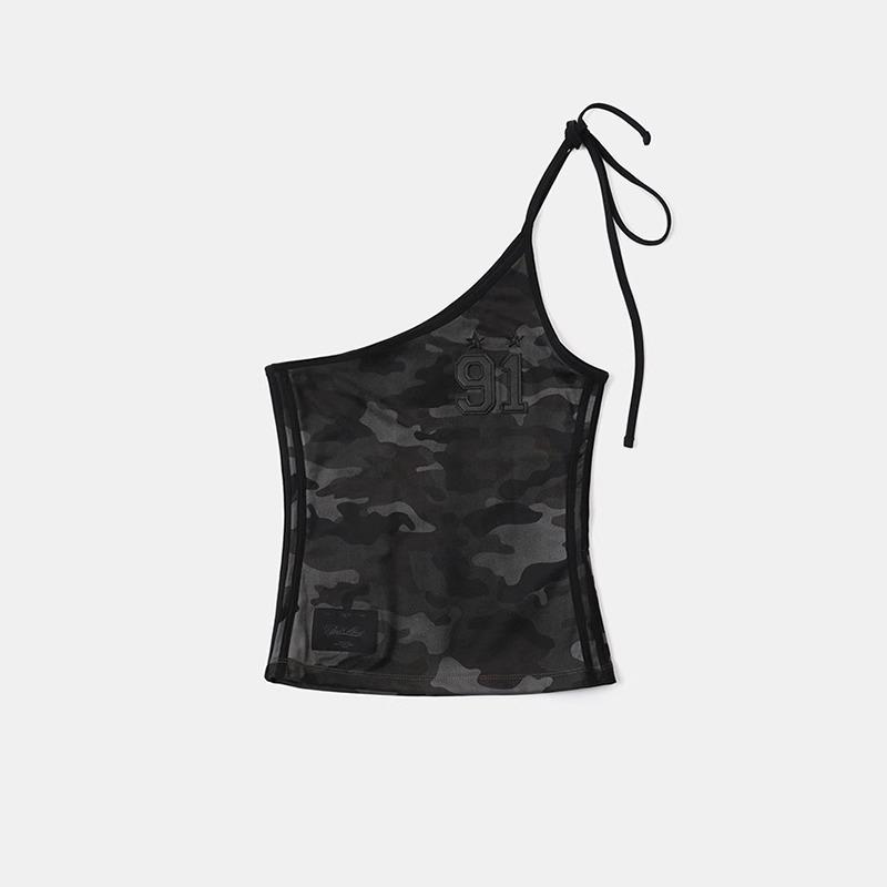 Korean Badblood American Retro Plaid Cami Vest - Women s Casual Streetwear Top S