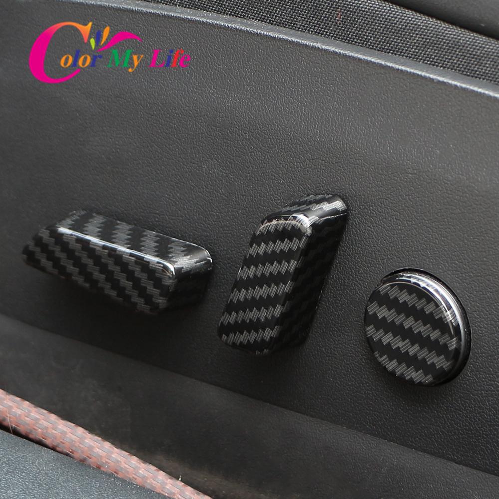Car Seat Adjustment Knob Button Switch Trim for Tesla Model 3 Y Model3 ModelY 2017 - 2022 Cover ABS Chrome Accessories