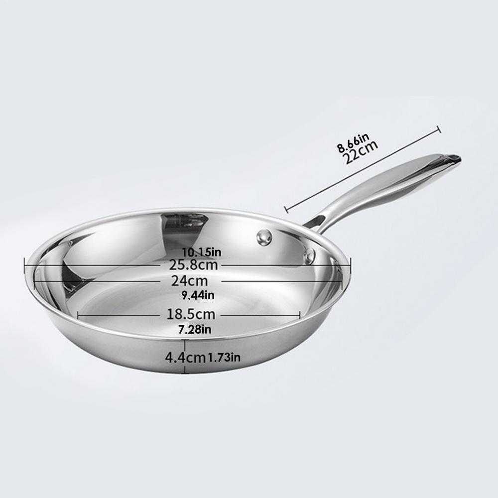 Edelstahlpfanne Tiefe Pfanne Ofenfeste Pfanne Bratpfanne Pfannen und Bratpfannen Edelstahlkochgeschirr für die Heimküche