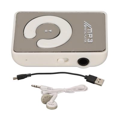 Reproductor de clip trasero Mini reproductor de música MP3 ligero y portátil con ranura para tarjeta de memoria para la escuela diaria