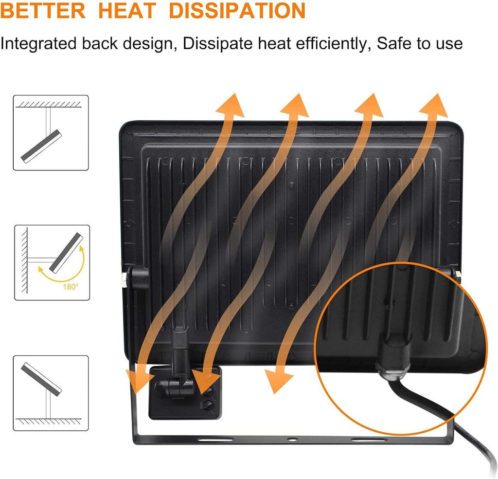 LED PIR Motion Sensor Floodlight for Outdoors Wall 220V White 100W Waterproof Lamps Garden LED Outdoor Spotlight