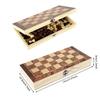 3 in 1 Chess Board Folding Wooden Portable Chess Game Board Wooden Chess Board for Adults(Chess + Checkers and Backgammon)