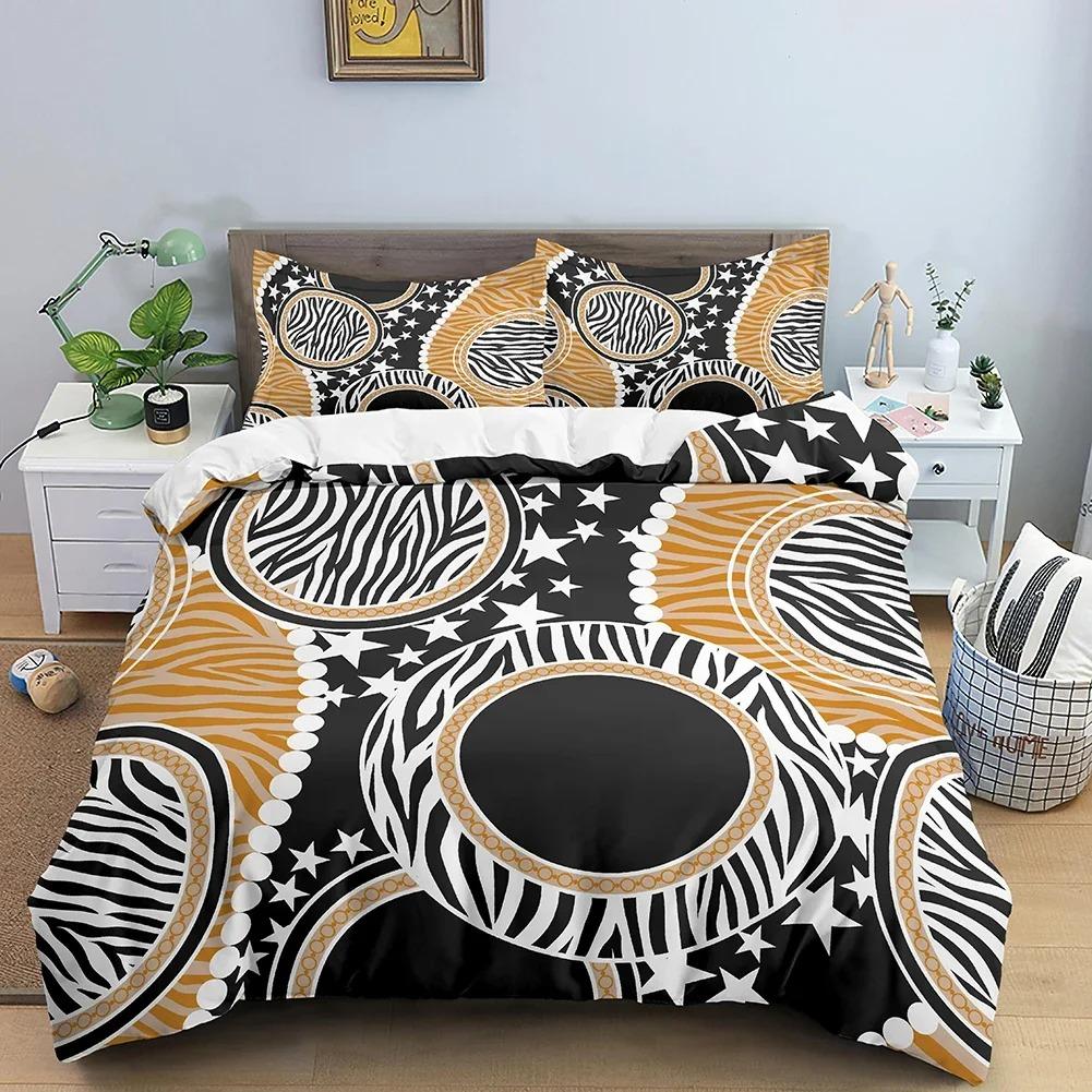 Duvet Cover Chain Pattern Print Bedding Set Adult Bedroom Comforter Set With Pillowcase Personality Queen King Size Quilt Cover