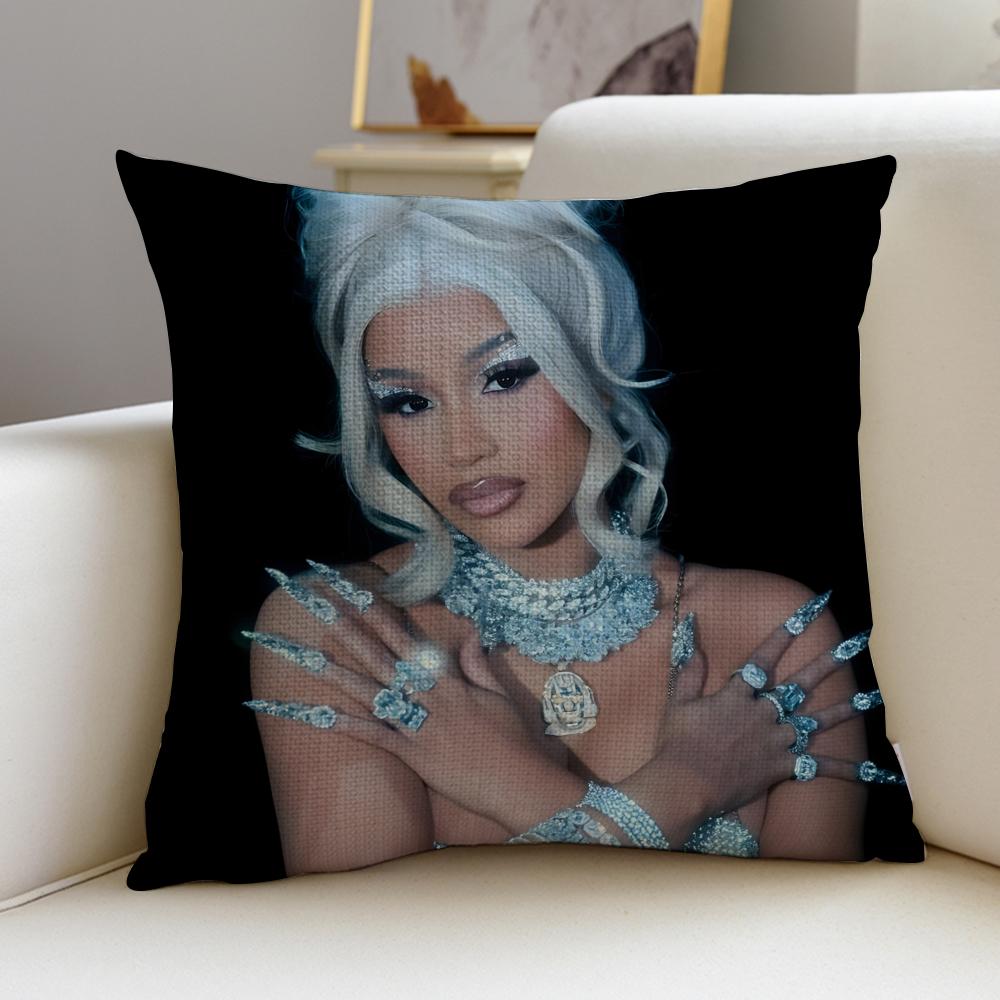 HipHop BBCardi BS Cushion Cover Breathable and skinfriendly linen pillowcase square removable and washable cushion