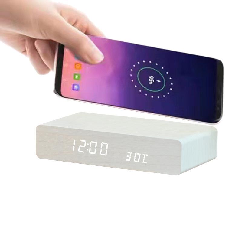 

Модные и Креативные Беспроводные Зарядные Часы Электронные Деревянные Часы Электронная Коммерция Компактные Цифровые Беспроводные Быстрая Зарядка Температура Будильник .