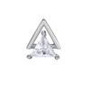 Geometric Triangle Stud Earrings for Men,Stainless Steel Minimalist Cubic Zirconia Earring Gift to Boyfriend Husband Dad Father