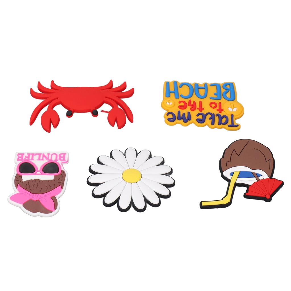 5PCS Beach Bag Charm Insert for Summer Silicone Handbag Beach Bag Decorative Accessories for Party