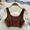 Two-Piece Suit Women's Summer Small Camisole High Waist Drawstring Slit Bag Hip Skirt