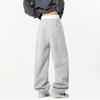 Retro Trendy Brand Scimitar Casual Sweatpants Men's Spring and Autumn Design Sense Straight-leg Pants High Street Loose Couple Wide-leg Pants