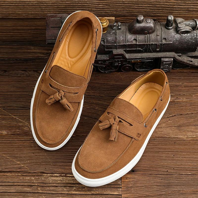 Fashion Men'S Business Casual Shoes Handmade Leather Driving Footwear Leisure Walk Loafers Outdoor Moccasins Male Slip On Flats
