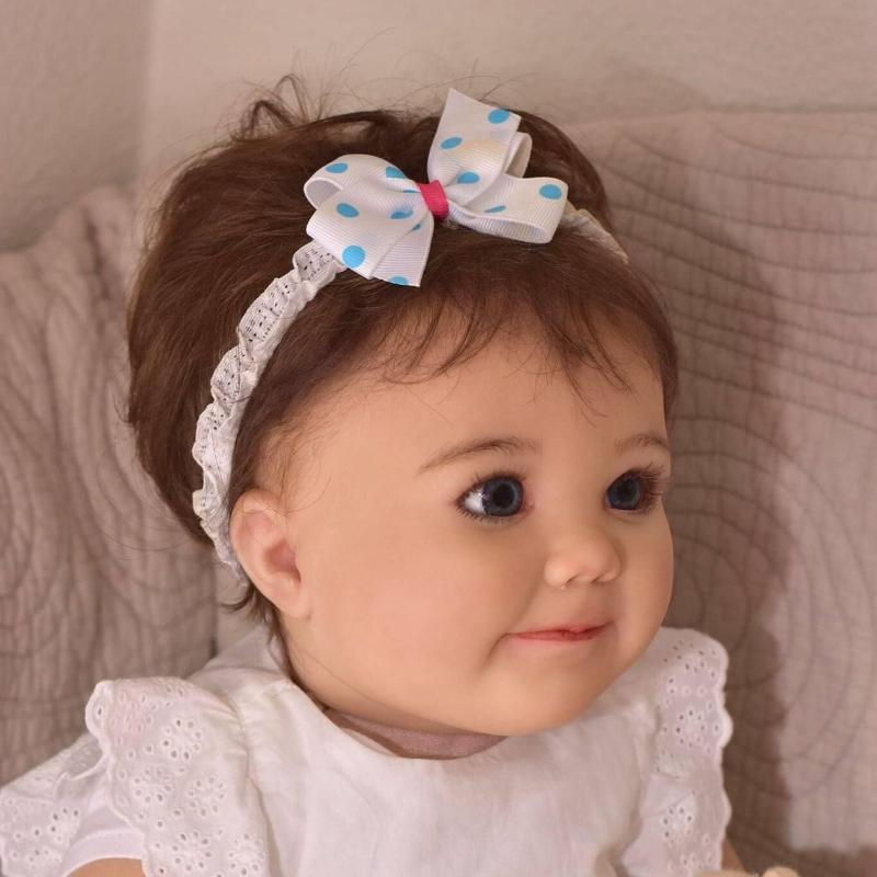 Lovely 60cm Reborn Toddler Doll JUNE Awake Soft Cloth Body Princess Newborn Baby Doll Handmade 3D Painted Skin Realistic Baby Dolls for Kids Play Toys