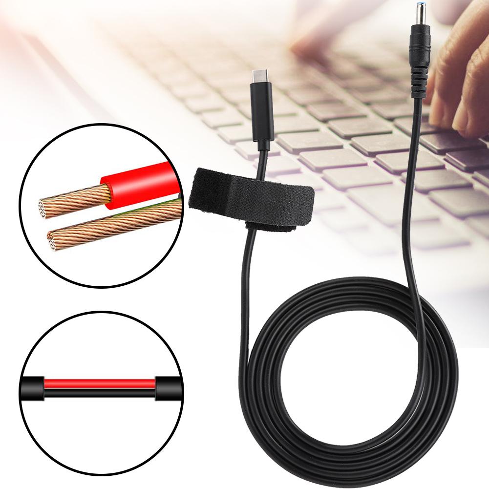 DC Plugs Cable 19V 65W PD Induction Chip USB to DC Cable 4.5mm x 3.0mm Output for HP TYPE C