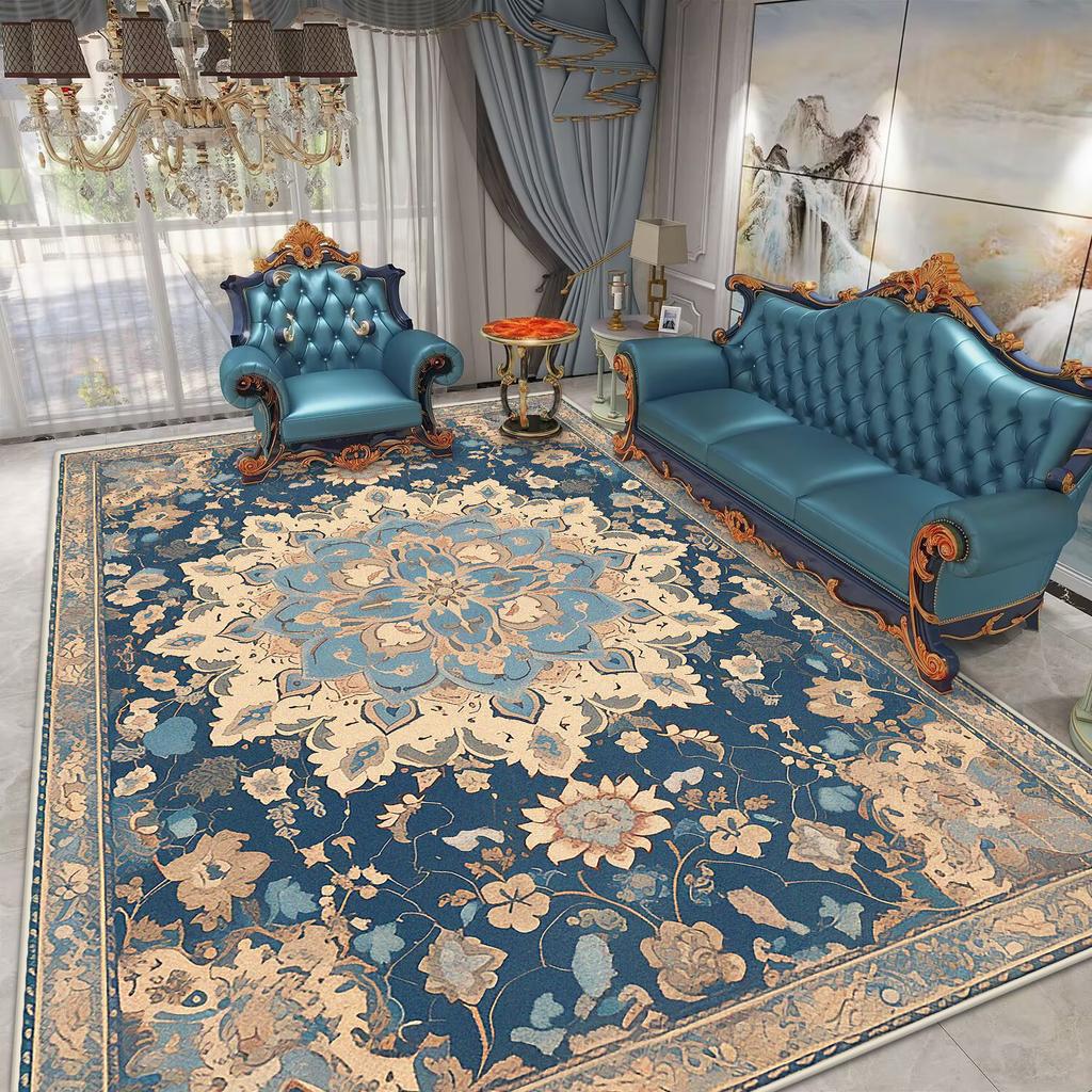 Retro Bohemia Large Size Rugs Living Room Decoration Home Hotel Hall Carpet Bedroom Sofa Table Side Non-slip Floor Mat Tapete