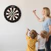 Dartboard with 6 Darts & Scoring Kit, Self-Healing Sisal Fibers Dartboard with Staple-Free Bullseye & Rotating Number Ring, 451mm Professional Steel