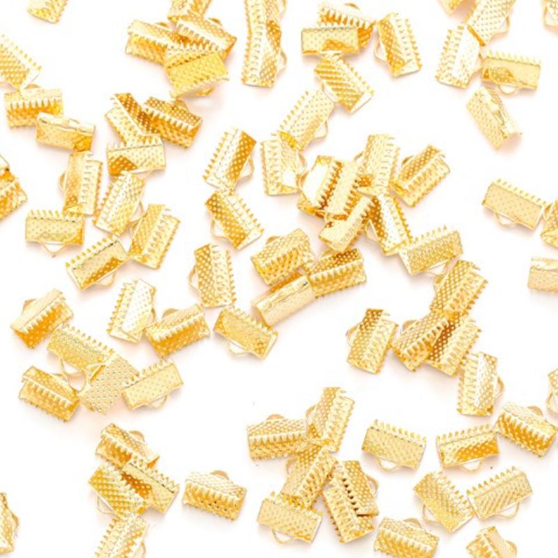 Crimp Beads Cove Clasps Cord End Caps String Ribbon Leather Clip Foldover Connectors Accessories for DIY Jewelry Findings