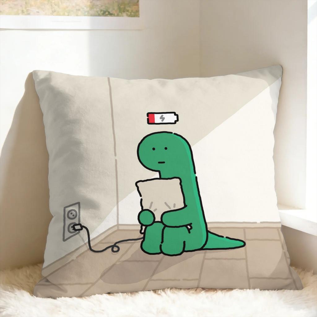 Cartoon Art J-Joguman Pillow Cover Print Cushion Cover Cute Funny Pillow Case For Sofa Couch Bed Living Room