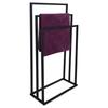 Nowoczesny Stojak Wieszak Na Ręczniki 3 Ramienny Metal Loft Czarny 005/W-16-3W-84C