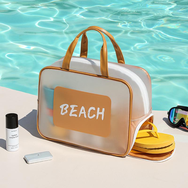 Waterproof Sports Swim Bag with Wet/Dry Compartments, Large Capacity Beach & Yoga Fitness Bag
