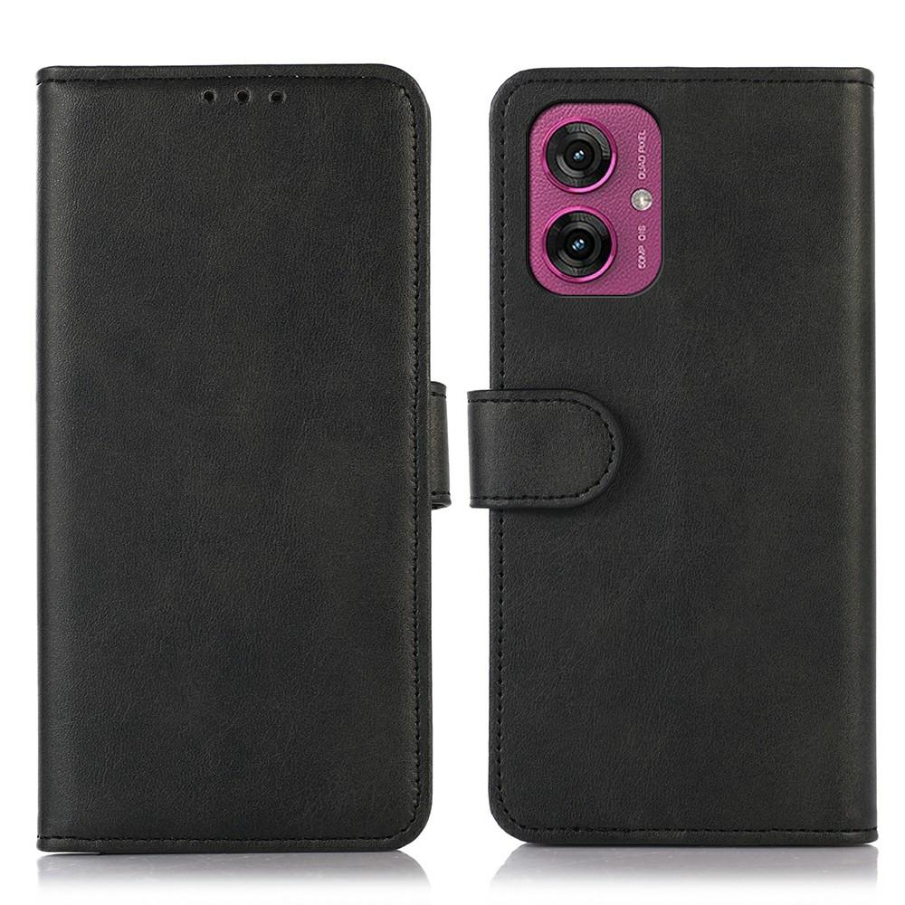 

For Motorola Moto G55 5G Case Cowhide Texture Leather Wallet Phone Cover with Stand A