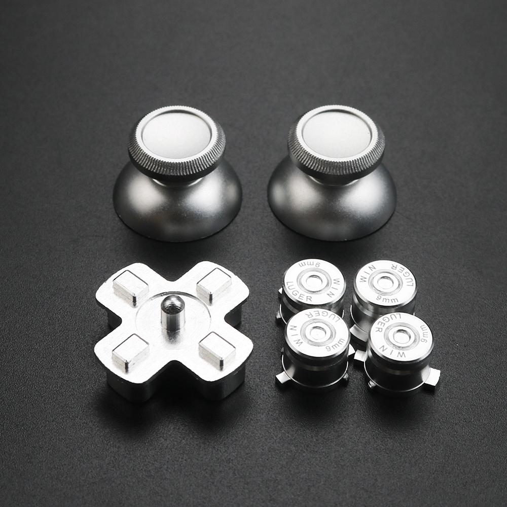 Metal Dpad ABXY Buttons for PS4 Controller Custom Replacement Aluminum Analog Stick Joystick for PS4 Game Accessories