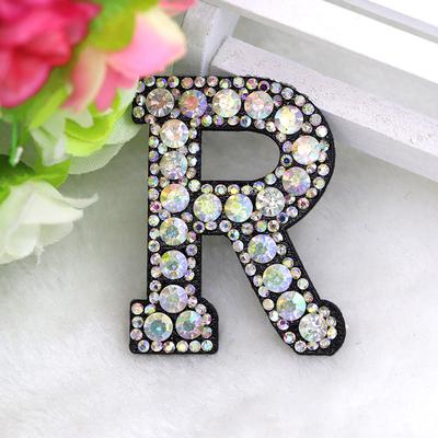 High Quality Badge For Clothes 1PC Popular Shoes 3D Letters Applique Iron On A-Z Bag Hot Sale English Alphabet Letters Patch Rhinestone
