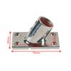 2Pcs 60 Degree 7/8" 22mm Rectangular Base Set For Marine Boat Hand Rail Fittings