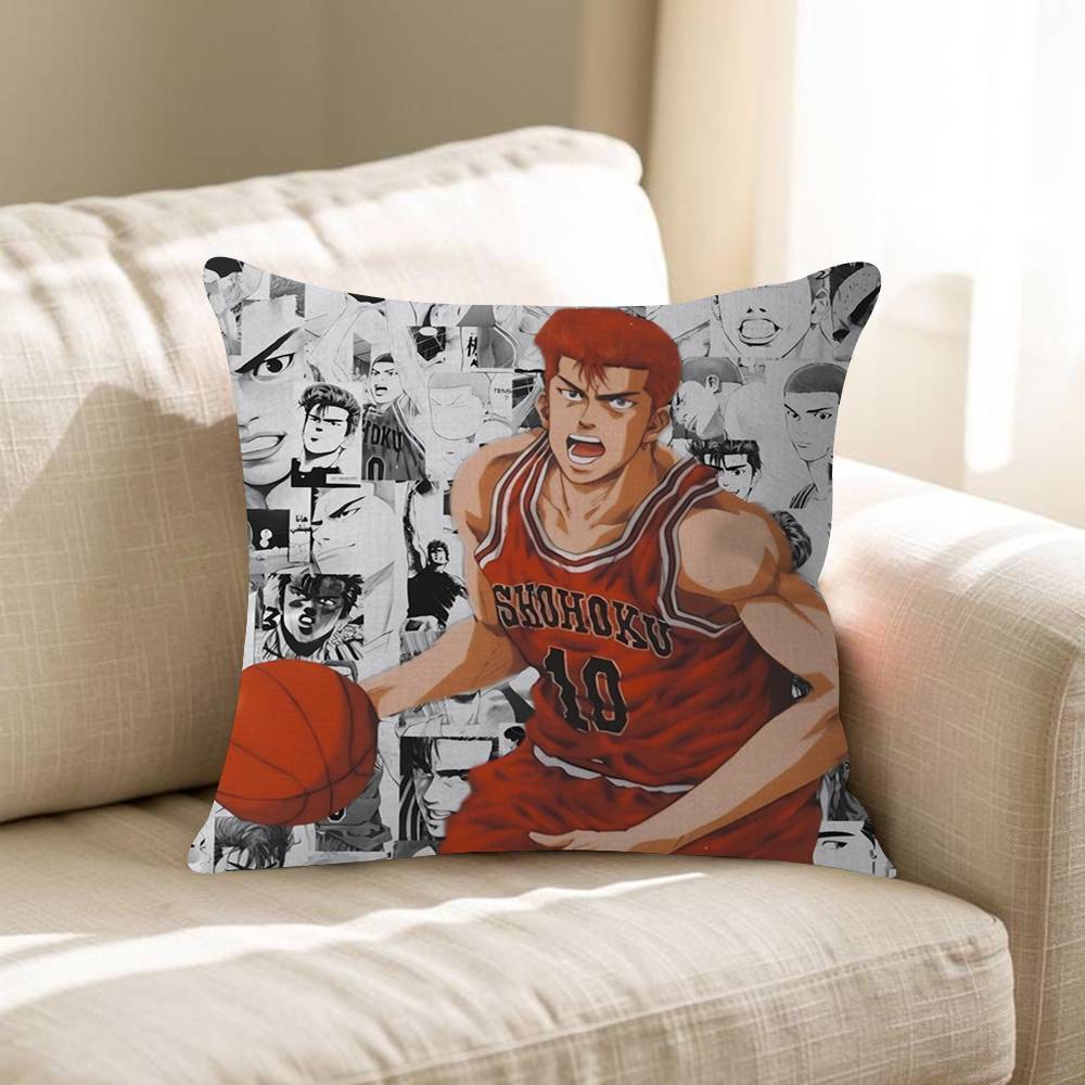 Anime Slam Dunk Pillow Cushion Cover Pillowcase Living Room Sofa Home Decor Customized