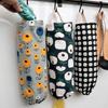 Blumenmuster Müllbeutel Aufbewahrungshalter Zusammenklappbarer Stoffaufbewahrungsspender Müllbeutel Organizer für Zuhause