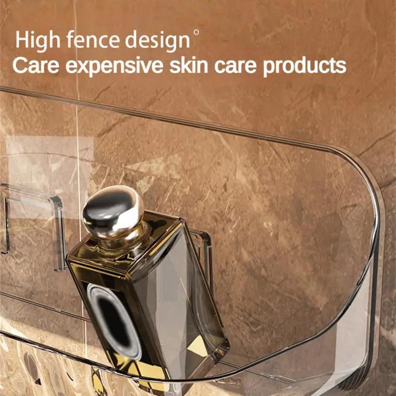 Waschtisch Kosmetikregal Acryl Duschregal Badezimmerregal Ohne Bohren Organizer Wandmontiert Toiletten Shampoo Halter Toilettenregal