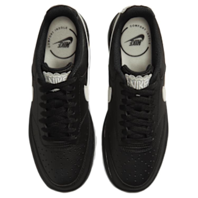 Nike Scarpe da Skateboard Court Vision in Pelle Sintetica Traspirante con Supporto Basse da Donna Nero IR1387-001