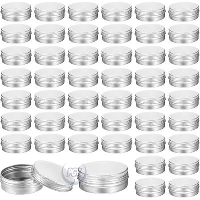 30pcs Screw Top Round Tins 2oz Aluminum Container Cans with Screw Lid Durable Aluminum Construction for Lotion Bars Balm Crafts