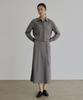 Artid Light Wool Drape Long Skirt_Grey