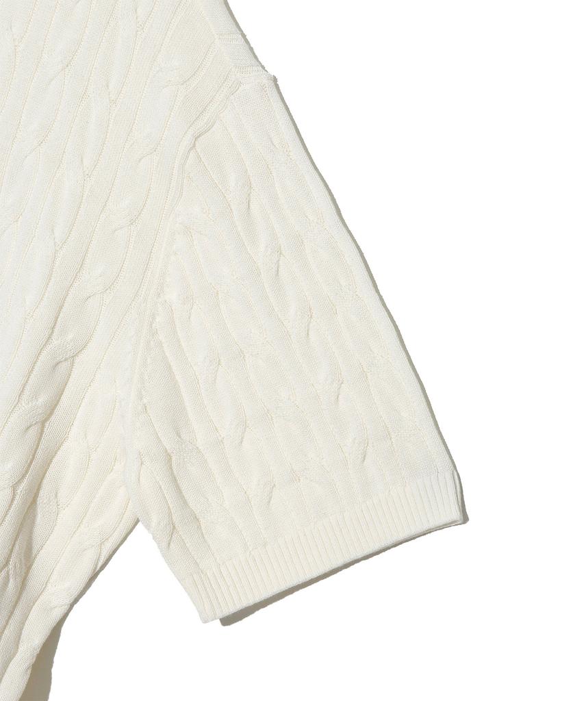 LEE Cable Short Sleeve Knit Ivory