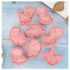 8PCS 3D Embossed Details Dinosaur Cookie Cutter PP Cookie Cutter Set Baking Kit  Kids DIY Desserts