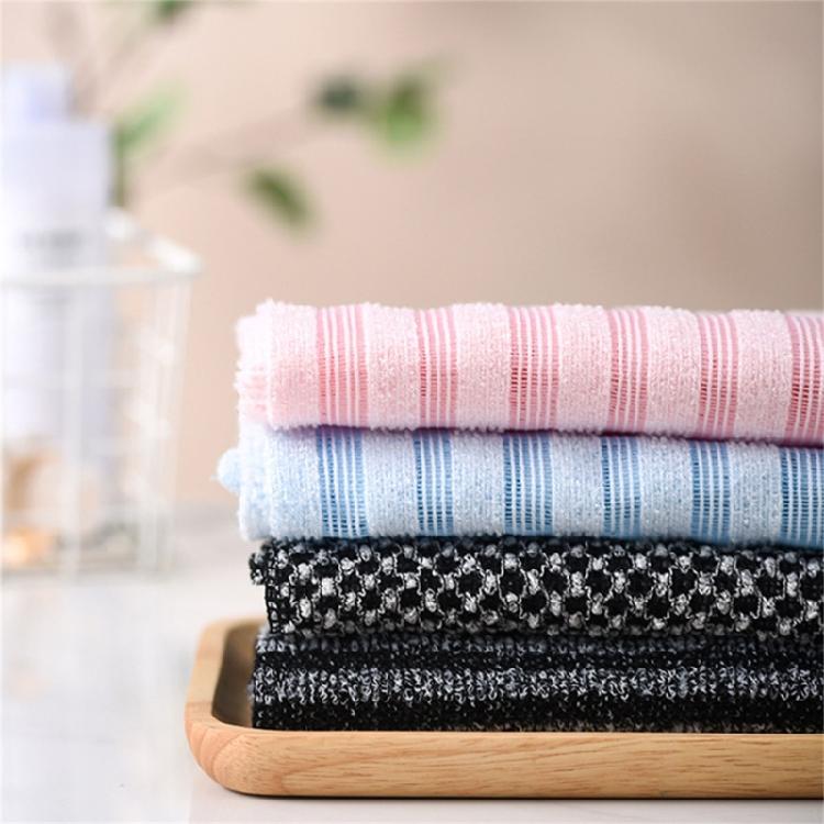 Long Body Scrubber Soft Exfoliating Towel Fast Absorbing Fabric Easy Cleansing Shower Tool for Adults and Family