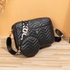 Wave Pattern Ribbon Crossbody Bag for Women Fashion Letter Printing Shoulder Bag with Small Purses