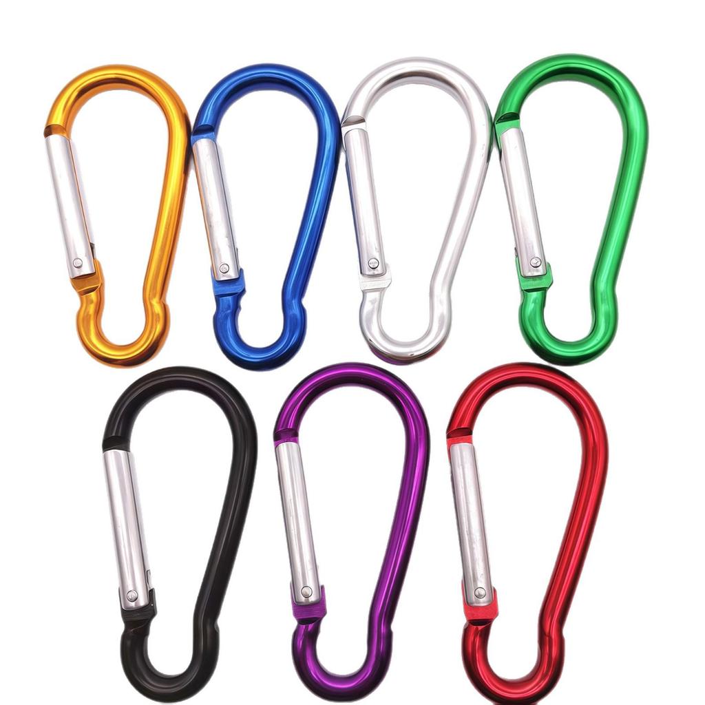 No. 8 D-Shaped Aluminum Carabiner Multi-Function Keychain Quick Release Hook