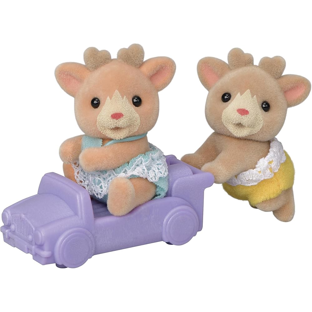 Sylvanian Families Twin Reindeer Dolls ST Mark Certified 3 Years and Up Toy Dollhouse