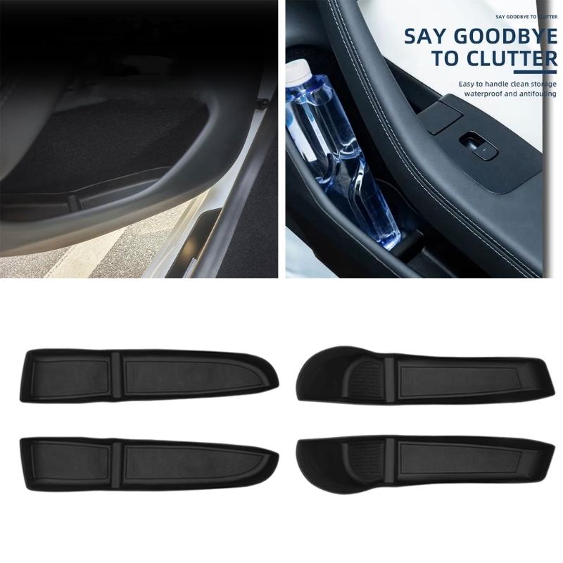 Automotive Door Storage Organizers Spacious 1.5L Capacity For Essential Organization No Tools Needed Slip Proof Design